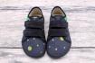 FRODDO Barefoot - textilní boty, tenisky, BLUE (kytky)
