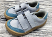 JONAP - nízké kožené boty JOY KIDS, ŠEDO-MODRÁ