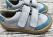 JONAP - nízké kožené boty JOY KIDS, ŠEDO-MODRÁ