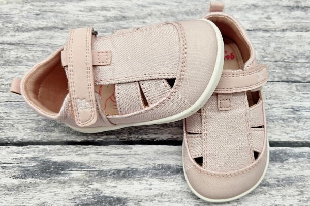 GARVALÍN - letní barefootové boty PIQUE METALIZADO ROSA