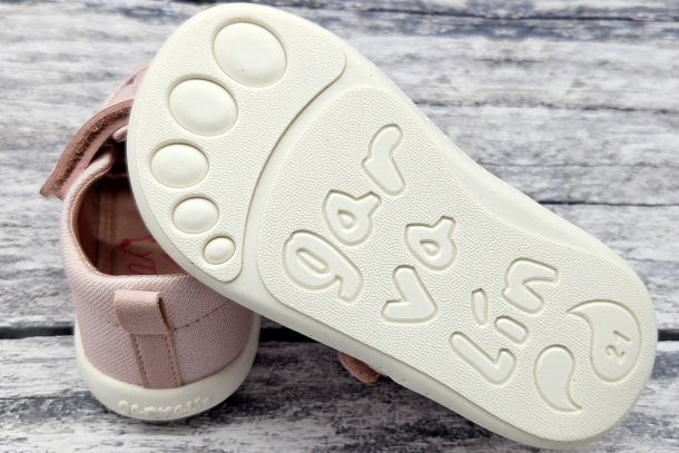 GARVALÍN - letní barefootové boty PIQUE METALIZADO ROSA