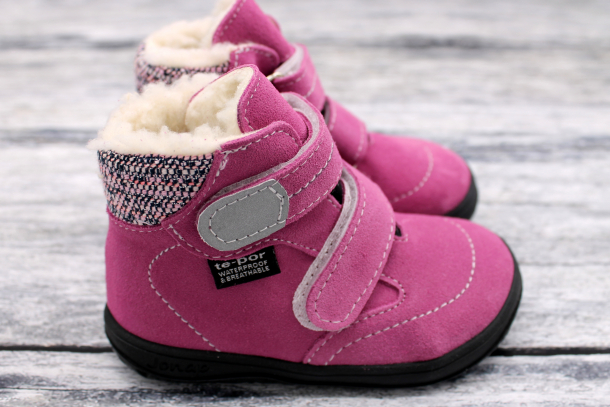 JONAP - kožené zimní boty s membránou B5 RŮŽOVÁ VLNA
