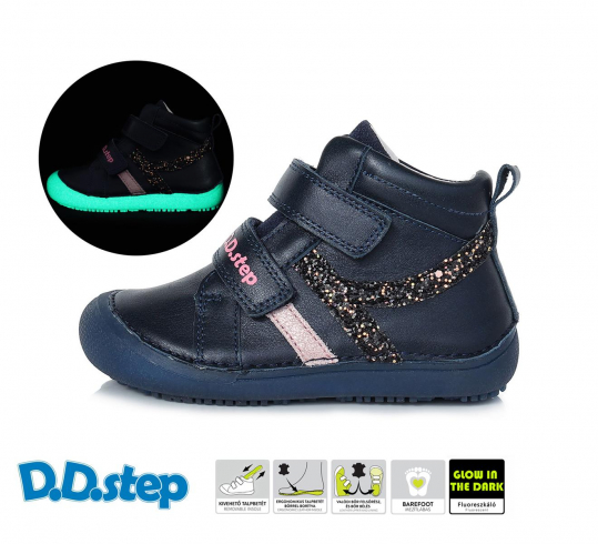 DD STEP - celoroční boty 063 BARE FEET, ROYAL BLUE (dívčí)