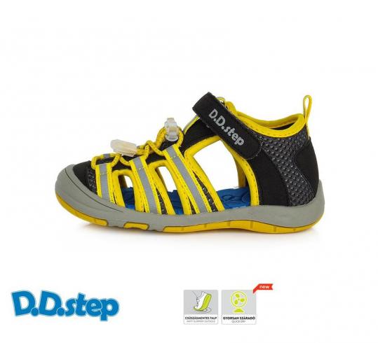 DD STEP - letní boty, sportovní sandály AC65, BLACK