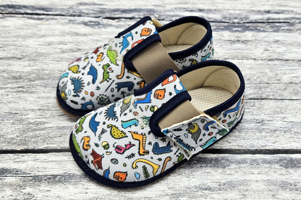 PEGRES - Barefoot přezůvky DINOSAURUS