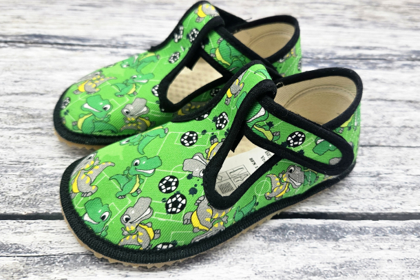 BEDA bačkůrky - užší kotník GREEN DINOBALL