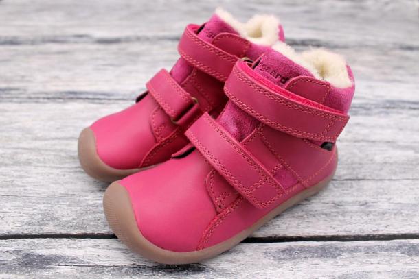 BUNDGAARD - zimní boty s membránou Walk Velcro Tex, DARK PINK