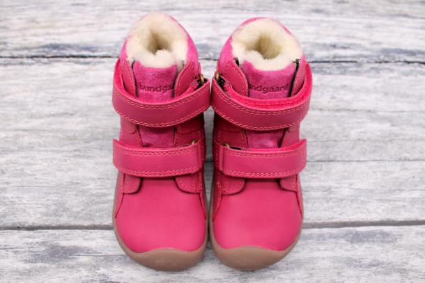 BUNDGAARD - zimní boty s membránou Walk Velcro Tex, DARK PINK