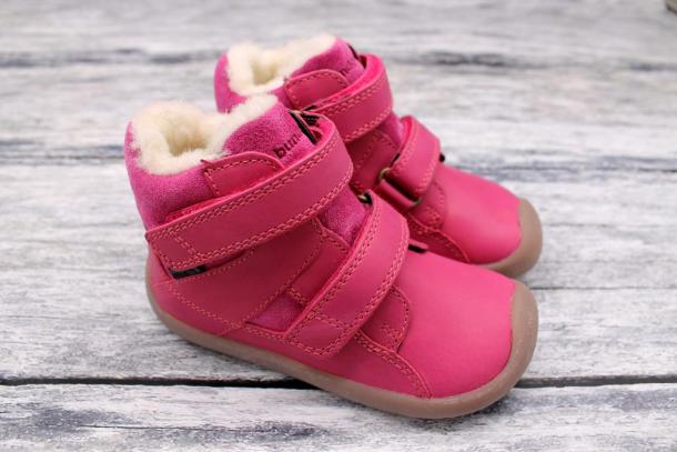 BUNDGAARD - zimní boty s membránou Walk Velcro Tex, DARK PINK