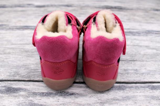 BUNDGAARD - zimní boty s membránou Walk Velcro Tex, DARK PINK