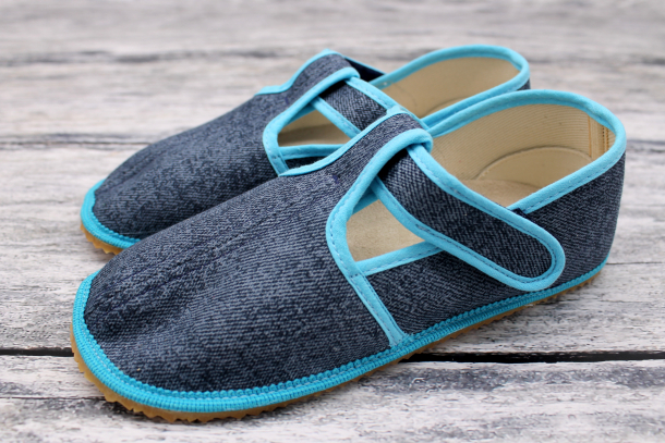 BEDA bačkůrky SLIM 2 - TURQUOISE DENIM