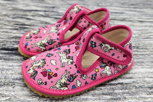 BEDA bačkůrky - užší kotník CRAZY UNICORN