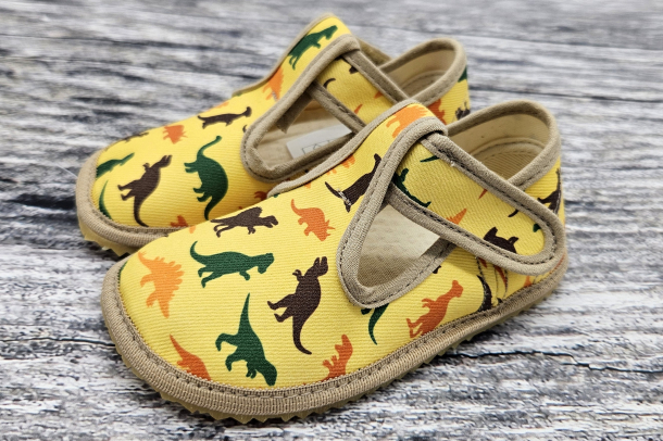 BEDA bačkůrky - užší kotník DINOSAURS