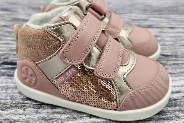 BIOMECANICS - zimní barefootové boty s membránou PETALO (růžová)