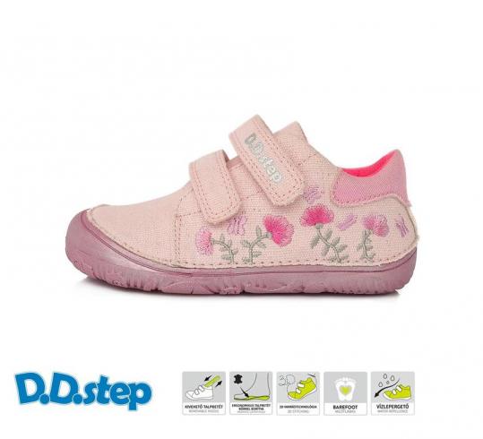 DD STEP - plátěné boty/ tenisky 073, BABY PINK