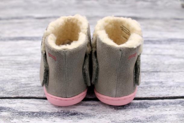 CAMPER Peu Cami - zimní boty Rug Clue/RY Britney First Walkers, GREY