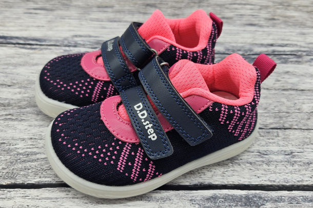 DD STEP - barefoot tenisky 093, BLUE/PINK