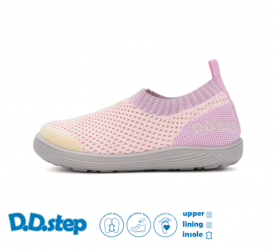 DD STEP - barefoot SLIP-ON tenisky 093, BABY PINK