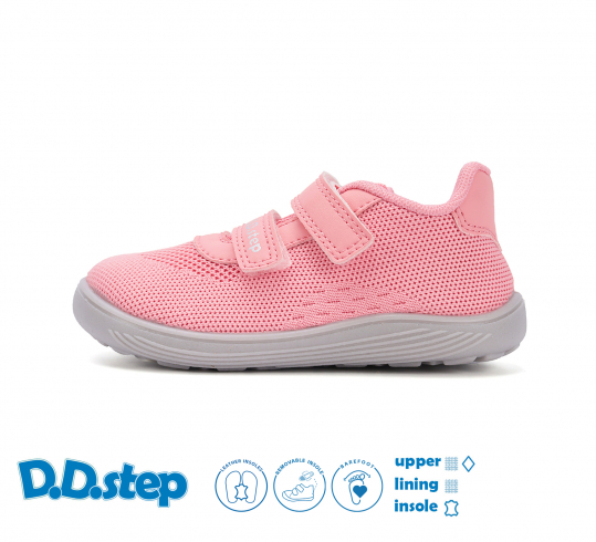 DD STEP - barefoot tenisky 093, BABY PINK