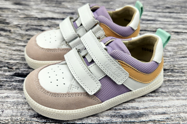 FRODDO ZERU LOOP Barefoot - tenisky, WHITE/LILA