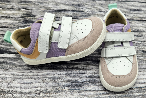 FRODDO ZERU LOOP Barefoot - tenisky, WHITE/LILA