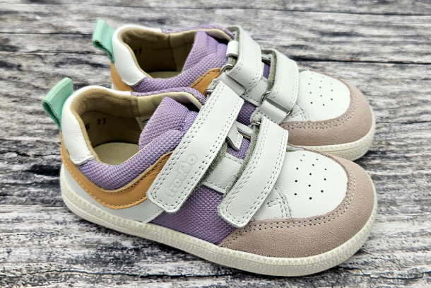 FRODDO ZERU LOOP Barefoot - tenisky, WHITE/LILA