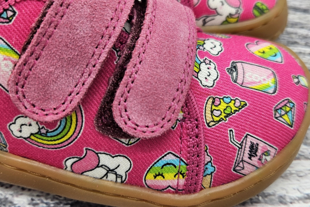 FRODDO Barefoot - textilní boty, tenisky, plátěnky FUXIA+