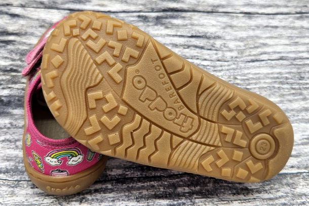 FRODDO Barefoot - textilní boty, tenisky, plátěnky FUXIA+