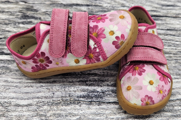 FRODDO Barefoot - textilní boty, tenisky, plátěnky FUXIA/PINK