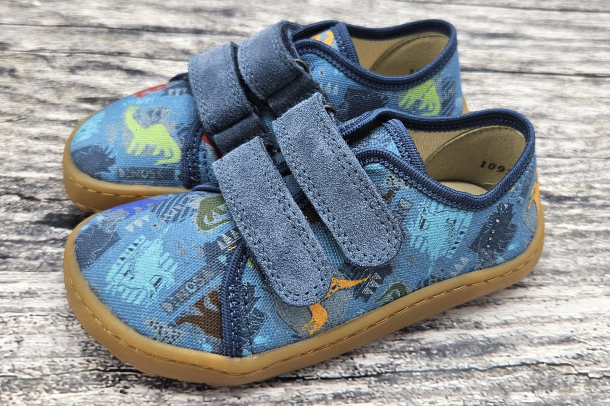 FRODDO Barefoot - textilní boty, tenisky, plátěnky DARK DENIM