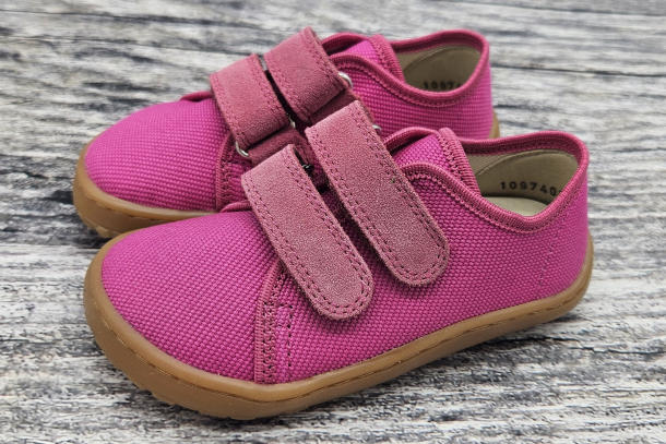 FRODDO Barefoot - textilní boty, tenisky, plátěnky FUXIA