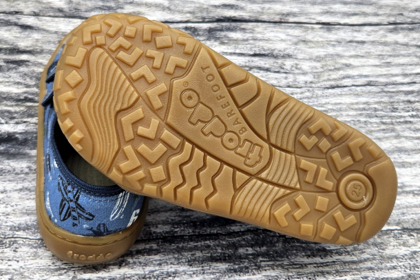 FRODDO Barefoot - textilní boty, tenisky, plátěnky BLUE/DENIM