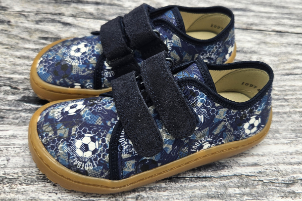 FRODDO Barefoot - textilní boty, tenisky, plátěnky BLUE