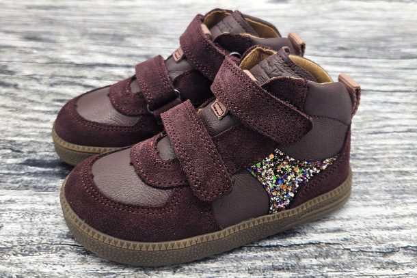 FRODDO - LOOP HIGH-TOPS barefoot celoroční boty DARK BORDEAUX