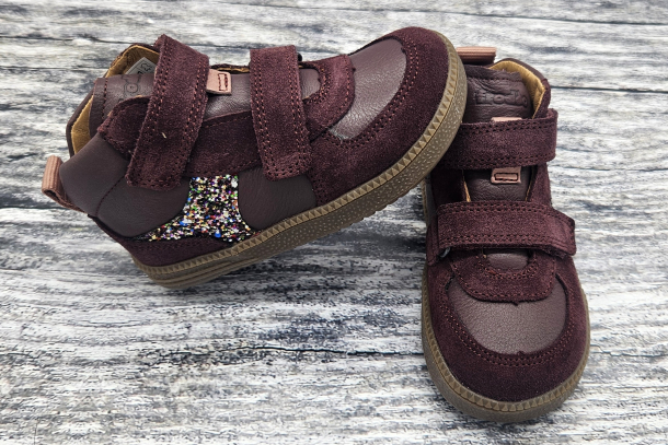 FRODDO - LOOP HIGH-TOPS barefoot celoroční boty DARK BORDEAUX