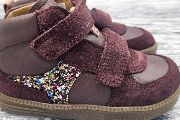 FRODDO - LOOP HIGH-TOPS barefoot celoroční boty DARK BORDEAUX