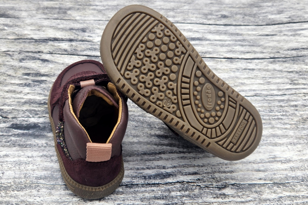FRODDO - LOOP HIGH-TOPS barefoot celoroční boty DARK BORDEAUX