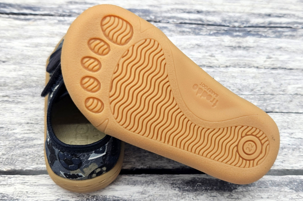 FRODDO Barefoot - textilní boty, tenisky, plátěnky GREY/BLUE