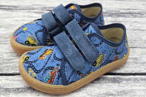 FRODDO Barefoot - textilní boty, tenisky, plátěnky DENIM+