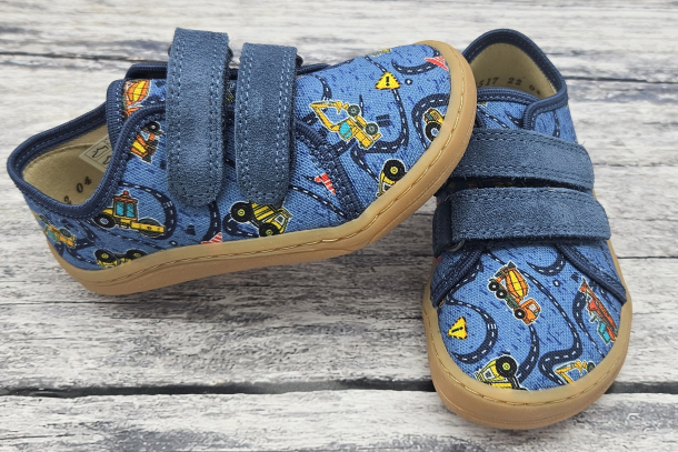 FRODDO Barefoot - textilní boty, tenisky, plátěnky DENIM+