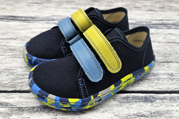 FRODDO Barefoot - textilní boty, tenisky, plátěnky BLUE+
