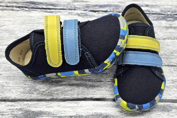 FRODDO Barefoot - textilní boty, tenisky, plátěnky BLUE+