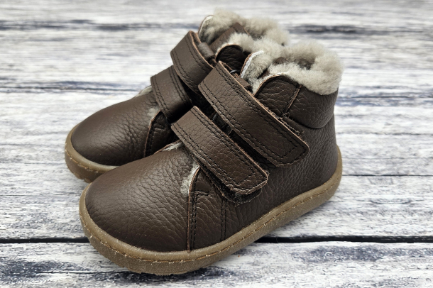 FRODDO - zimní barefoot boty BROWN