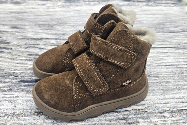 FRODDO - ZERU TEX barefoot ZIMNÍ boty s membránou DARK BROWN