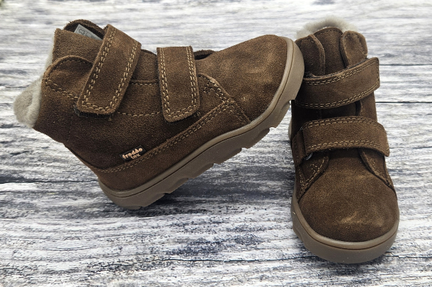 FRODDO - ZERU TEX barefoot ZIMNÍ boty s membránou DARK BROWN