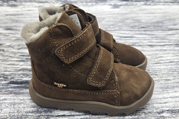 FRODDO - ZERU TEX barefoot ZIMNÍ boty s membránou DARK BROWN