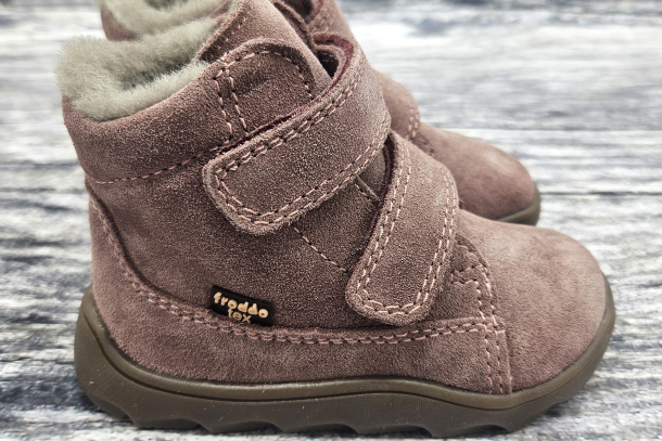 FRODDO - ZERU TEX barefoot ZIMNÍ boty s membránou DARK PINK