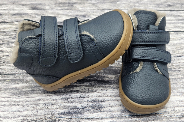 FRODDO - zimní barefoot UP boty DARK BLUE
