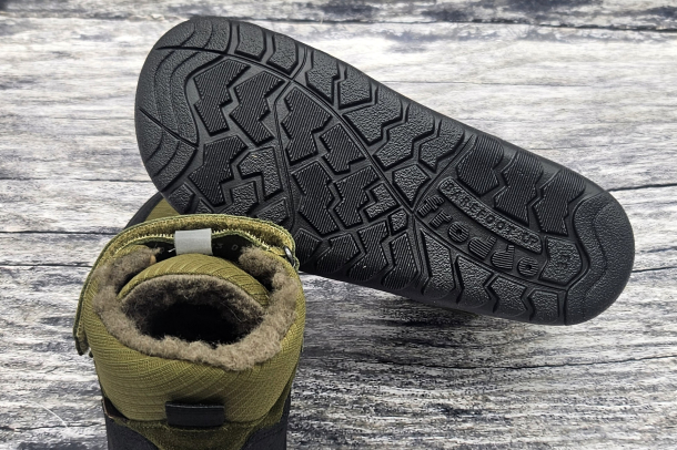 FRODDO - barefoot UP PATH TEX zimní boty s membránou OLIVE