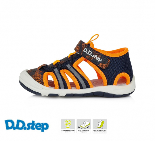 DD STEP - letní boty, sportovní sandály G065, ORANGE